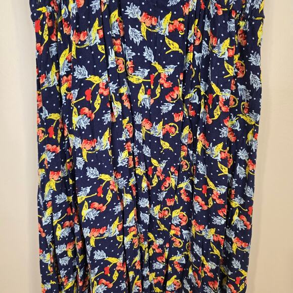 Women's Quiksilver Blue Floral Maxi Dress Cross Back | Size XS - Picture 4 of 11